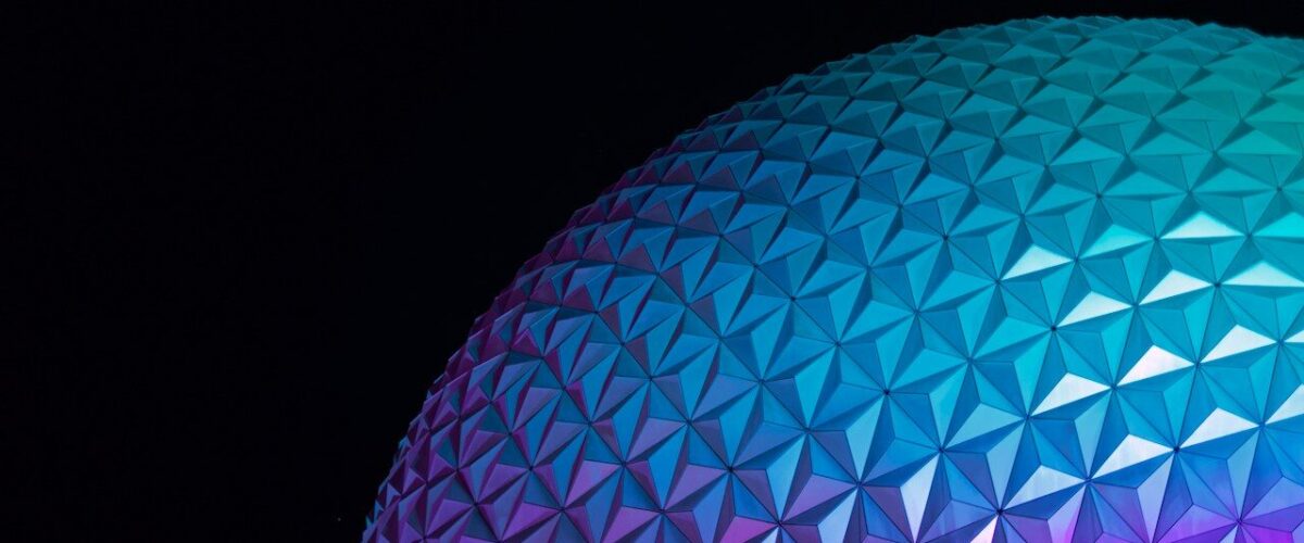 Purple and white round ball