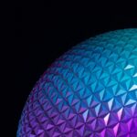 Purple and white round ball
